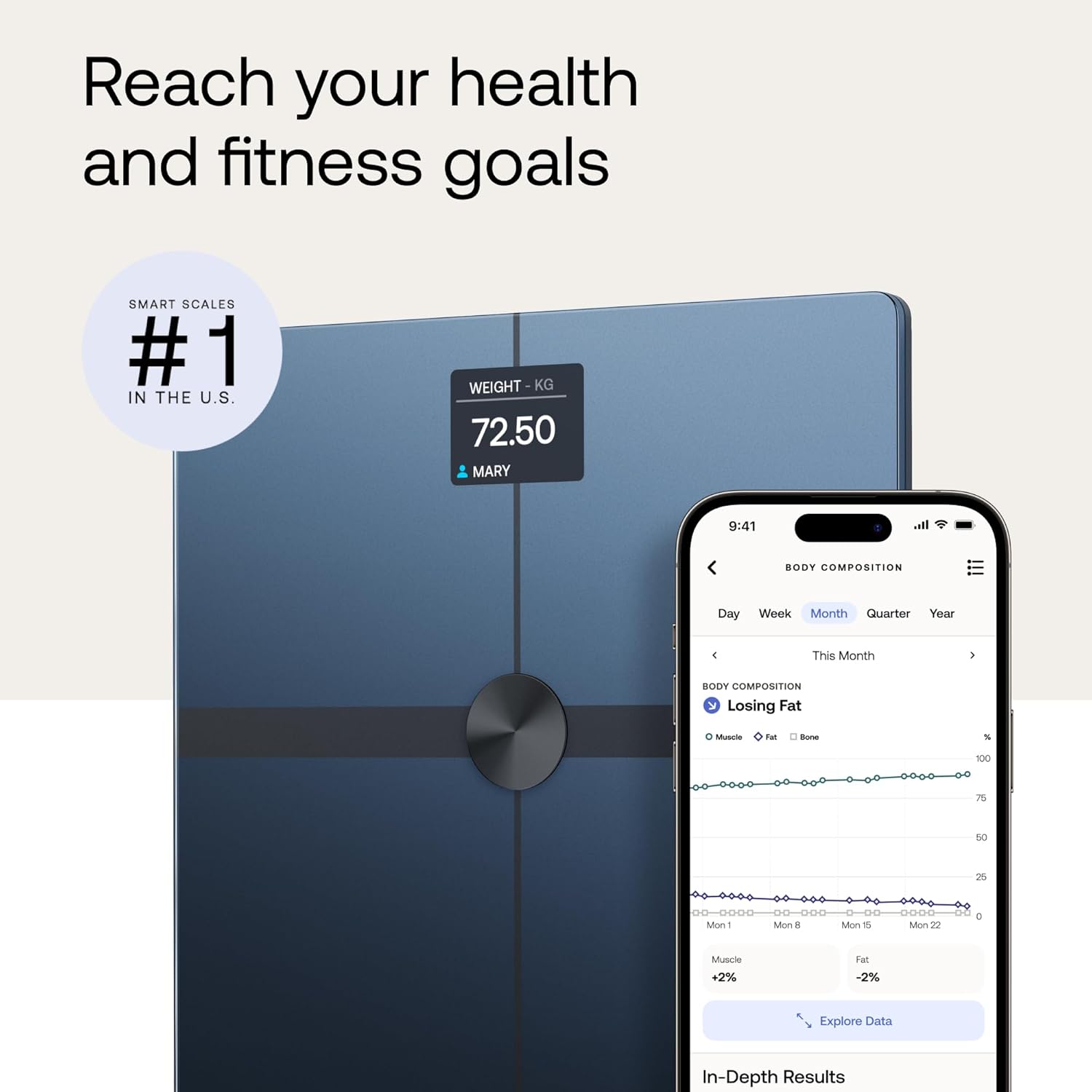 Withings Body+ Smart Scale - Smarter Weigh-Ins with - Image 2