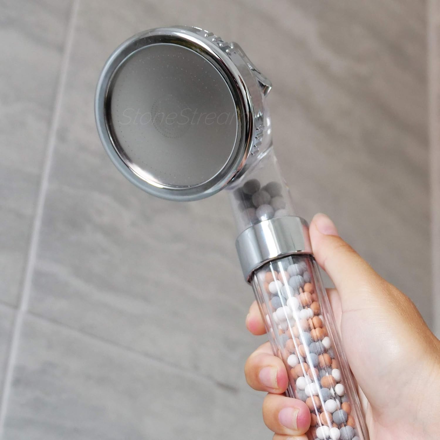StoneStream EcoPower Handheld Shower Kit - Eco-Luxury Shower Upgrade - Image 3